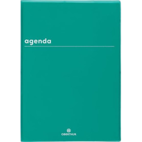 Oberthur - Grand Agenda Scolaire Journalier Boréal - Septembre 2026 à Septembre 2027 - Format 15 x 21 cm - Coloris Vert
