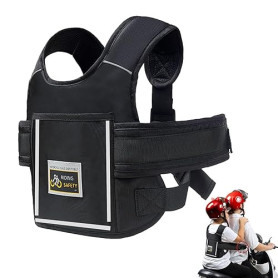Ceinture de Sécurité Moto pour Enfants, Réglable Harnais Moto Enfant avec Bandes Réfléchissantes Harnais Sûreté pour Voiture Ele