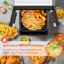 Dewelling Air Fryer Dual Zone 23L – XXL Friteuse à Air avec séparateur amovible, Friteuse sans huile avec portes French Door, 15