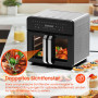 Dewelling Air Fryer Dual Zone 23L – XXL Friteuse à Air avec séparateur amovible, Friteuse sans huile avec portes French Door, 15