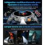 Montre Connectée Homme 1000mAh/IP68 Étanche/LED Lampe, 1.53" AMOLED Militaire Smartwatch Homme avec Appel Bluetooth, 123 Modes S