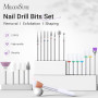 MelodySusie Ensemble 21 pièces d'Embouts pour Ponceuse Ongles Professionnels 3/32'' Céramique Diamant Carbure, Kit Outils Ongles