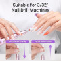 MelodySusie Ensemble 21 pièces d'Embouts pour Ponceuse Ongles Professionnels 3/32'' Céramique Diamant Carbure, Kit Outils Ongles