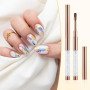 Piriuuo 2 pinceaux gel brosse avec couvercle accessoires ongles poignée diamant