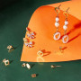 UNICRAFTALE 72pcs 6 styles Clou Boucles d'oreilles Plaqué Or 24 Carats Boucle D'oreilles Rond Tige Boucles d'oreilles avec écrou