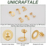 UNICRAFTALE 72pcs 6 styles Clou Boucles d'oreilles Plaqué Or 24 Carats Boucle D'oreilles Rond Tige Boucles d'oreilles avec écrou