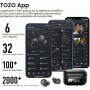TOZO NC9 Écouteurs Bluetooth 5.3 sans fil avec ANC hybride jusqu’à 45 dB, micro clair à 6 microphones ENC pour les appels profes