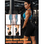 Kiiwah Short de Sudation Femme Amincissante, Legging Sport Taille Haute avec Poche Retient la Transpiration au Chaud Pantalon de