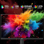 HKC Écran Gaming 27 Pouces 220Hz, 2K@QHD 2560×1440, Fast IPS Gaming Moniteur, 1ms, Adaptive Sync, HDR400, 95% DCI-P3, Eye Care,