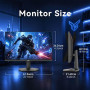 HKC Écran Gaming 27 Pouces 220Hz, 2K@QHD 2560×1440, Fast IPS Gaming Moniteur, 1ms, Adaptive Sync, HDR400, 95% DCI-P3, Eye Care,