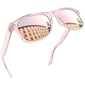 Joopin Lunettes de Soleil Polarisées Carrées Style Rétro Classique Unisexe pour Conduite et Voyage avec Protection UV400