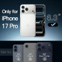 JETech Coque pour iPhone 17 Pro 6,3 Pouces, Étui Housse Anti-Jaunissement Antichoc Bumper, Arrière Transparente Anti-Rayures (Tr