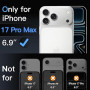 JETech Protection D'écran pour iPhone 17 Pro Max 6,9 Pouces avec Protecteur d'Objectif Caméra, Outil d'Installation Facile, un F