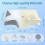 HOMCA Oreiller Ergonomique Cervical à Mémoire de Forme, Gris, 60x40x12/14cm | 2 en 1 Oreiller pour la Nuque, Coussin pour Dormir