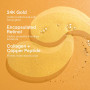 Patchs contour des yeux Korean Skincare au Rétinol et Or 24K, 30 paires - Masques gel hydrogel avec peptide de collagène pour ri