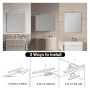 DEELUX Lampe Miroir LED Salle de Bain Avec Interrupteur, 30CM 500LM 5W Luminaire Salle de Bain 6000K Blanc Froid 230V, Applique