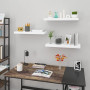 WOLTU Étagère Murale, Étagère Suspendue, Étagère Flottante en MDF, Lot de 3, Blanc, pour Salon, Cuisine, Chambre, Salle de Bain