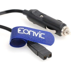 Eonvic Câble 12V CC à 2 broches avec prise pour glacière de voiture mini réfrigérateur (3m)