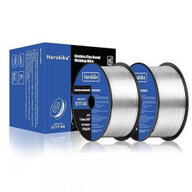 HARUKIKU Fil Fourré Sans Gaz 1,0 mm Poids net 0.9KG - Bobine E71T-GS pour Poste à Souder MIG, Soudage Semi-Auto Polyvalent (2 Bo