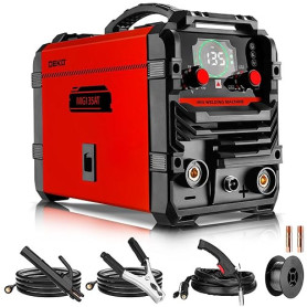 Poste a Souder MIG 135Amp: DEKOPRO 220 Volts MIG/Lift TIG/Bâton 3 en 1 Machine de Souder Inversor IGBT Portable Kit avec Torche