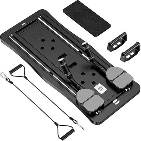Fousenuk Kit Pilates Maison avec minuterie, Planche Pilate, Machine Pilate Maison, Planche Pilate Reformer, Appareil Pilates Ref