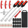 Zocipro 29 Pièces Demonte Pneu Moto, démonte Pneu Outil avec 3 Protections de Jantes, Outils de Démontage Pneus Durables pour Tr