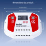 12V/24V Contrôleur De Charge Solaire, PWM Contrôleur De Charge Panneau Solaire, LCD Écran, 4 Ports USB, Compatible Gel Sealed Fl