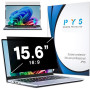 PYS Filtre écran Confidentialité 15,6 Pouces 16:9 - Protecteur d'écran Anti Espion, Film Anti-Lumière Bleu, Compatible avec HP/D