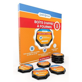 Piège à Fourmis Intérieur & Extérieur [8 Boîtes] Appât Anti Fourmis Maison Interieur avec Effet Nid – Élimine Les Fourmilières E