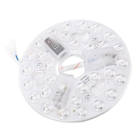 Goshyda Kit d'éclairage LED pour Ventilateur de Plafond de 5,3 Pouces, Panneau de Rénovation Rond 15W de Remplacement, 3000K 420