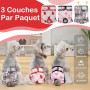UFO PET Culotte Chiennes Chaleurs S Réutilisables, Couche pour Chien Femelle Lavables (Lot de 3), Culotte très Absorbantes pour