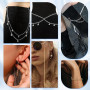 TOAOB Chaine de Trombone de 5m 3x9mm Chaînes de Collier en Acier Inoxydable Doré Argent Chainette pour Bijoux avec 10 Fermoirs M