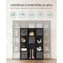 SONGMICS Meuble de Rangement avec Boîtes, Meuble à 9 Cases pour Vêtements, Étagères en Tissu Non-tissés, Personnalisable, Extens