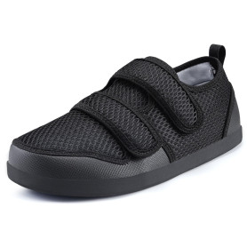 Hsyooes Chaussons Femme Hommes Chaussures Réglables Scratch Pantoufles Sandales Respirable Diabéthique Chaussons Orthopédique An