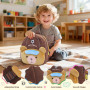 PROTAURI Sac a Dos Pour Enfants pour Garçon 1-4 Ans, Sac a Dos Maternelle Confortable, Cartable Maternelle Léger, Motif Ours Foo