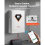 VEVOR Onduleur Solaire Hybride 6000 W Chargeur à Onde Sinusoïdale Pure Tout-en-un, 48 V CC vers 220/230 V CA Monophasé, Contrôle