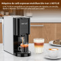 KOTLIE Express 4 en 1 Cafetière à capsules 19 bar haute pression Arrêt automatique Réservoir Cafetière expresso/cafetière capsul