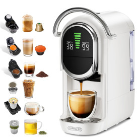 Cafelffe Machine à Café Multi-Capsules MK-609S 6 en 1, 7 tailles de tasse, machine expresso 19 bars, compatible avec les capsule