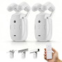 Eirolace 2 Pièces Ouvre-Rideau Automatique, Rideau Electrique Interieur 3 in 1 - Robot de Rideau Électrique avec Télécommande, M