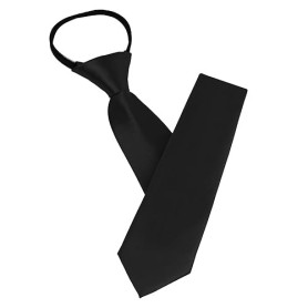 AUYAO Cravate Homme, Noir Cravate Homme Pré-nouée en Glissière, Cravate Réglables Pour Homme avec Fermeture Éclair, Cravate Étro