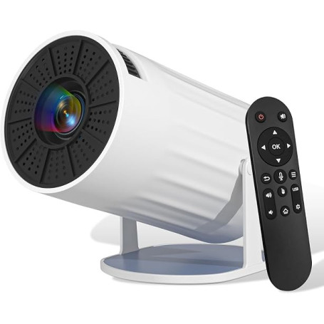 Vidéoprojecteur avec Wi-FI 6 & Bluetooth,Mini Projecteur Portable Supporte 4K 1080P Auto Keystone Rotation 180°, Auto Keystone R