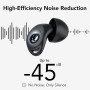 Bouchon D'oreille Pour Dormir, Anti-Bruit 45 dB, Bouchons Réutilisables en Silicone Souple et Ergonomiques, 4 Tailles (XS/S/M/L)