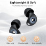 Bouchon D'oreille Pour Dormir, Anti-Bruit 45 dB, Bouchons Réutilisables en Silicone Souple et Ergonomiques, 4 Tailles (XS/S/M/L)