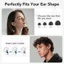Bouchon D'oreille Pour Dormir, Anti-Bruit 45 dB, Bouchons Réutilisables en Silicone Souple et Ergonomiques, 4 Tailles (XS/S/M/L)