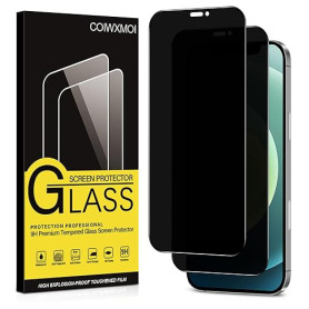 Coiwxmoi Verre Trempé pour iPhone 12 mini Anti Espion Vitre Protection Ecran Anti-Espion Film Protecteur Écran Dureté 9H Anti-Ra