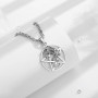 INFUSEU Collier Viking pour Homme, Pendentif Arbre De Vie Yggdrasil En Argent 925 Bijoux Loup Celtique Viking Loup Fenrir Valknu