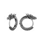 Richsteel Boucles d'Oreilles Dragon Bijoux pour Homme Femme Fil Rond Acier Inoxydable, Couleur: Argent/Or/Noir