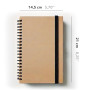 Febio Carnet de voyage à remplir personnalisable, adapté pour bullet journal, livre scrapbooking. Cahier spirale a5 our adventur