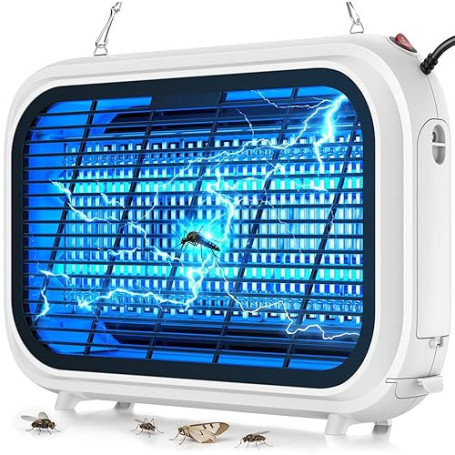 Lampe Anti Moustique, 20W Moustique Electrique, 2 UV LED Tue Moustique Electrique pour Intérieur et Extérieur, Anti Mouche Effic