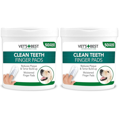 Vet's Best Tampons de ettoyage des Dents pour Chiens, Meute de 50 (Lot de 2)